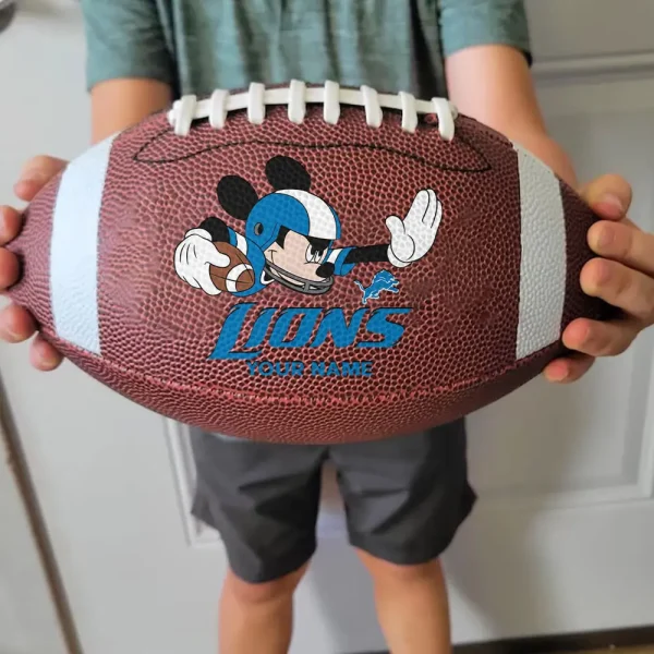 Detroit Lions Football Ball MK Mouser Special Ball Personalized Gift For Fans AZBALL043 - Image 3