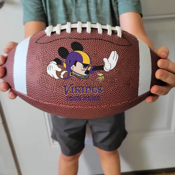 Minnesota Vikings Football Ball MK Mouser Special Ball Personalized Gift For Fans AZBALL045 - Image 3