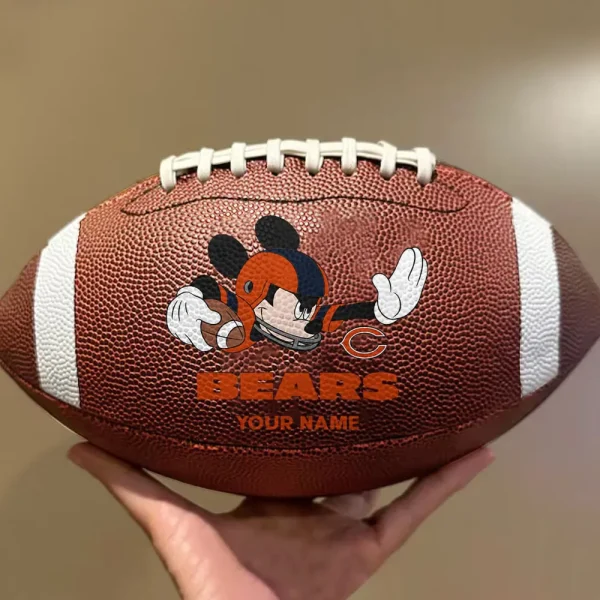 Chicago Bears Football Ball MK Mouser Special Ball Personalized Gift For Fans AZBALL053 - Image 2