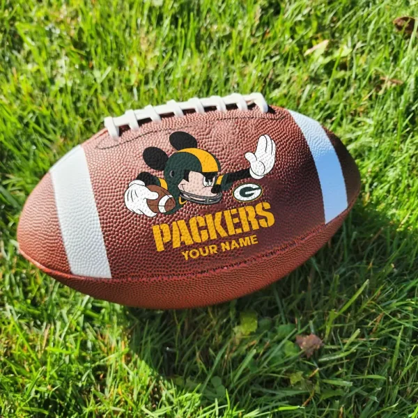 Green Bay Packers Football Ball MK Mouser Special Ball Personalized Gift For Fans AZBALL054