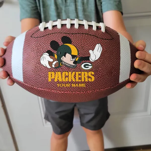 Green Bay Packers Football Ball MK Mouser Special Ball Personalized Gift For Fans AZBALL054 - Image 3
