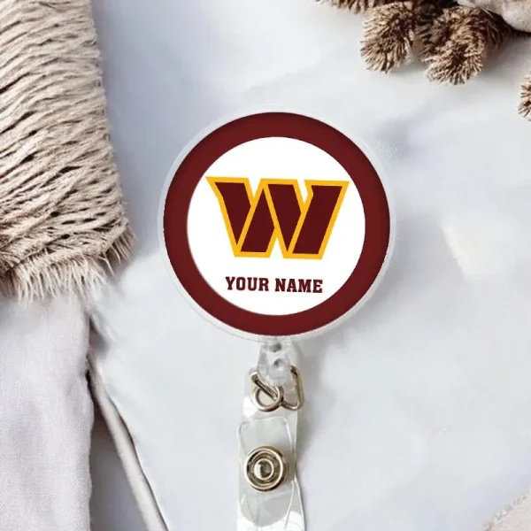 Washington Commanders Football Badge Reel Personalized Name Gift For Fans SPTBADGEREEL003 - Image 2