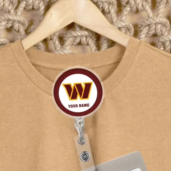 Washington Commanders Football Badge Reel Personalized Name Gift For Fans SPTBADGEREEL003 - Image 4