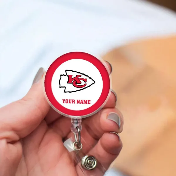 Kansas City Chiefs Football Badge Reel Personalized Name Gift For Fans SPTBADGEREEL005