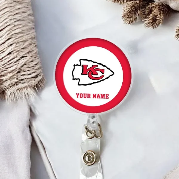 Kansas City Chiefs Football Badge Reel Personalized Name Gift For Fans SPTBADGEREEL005 - Image 2