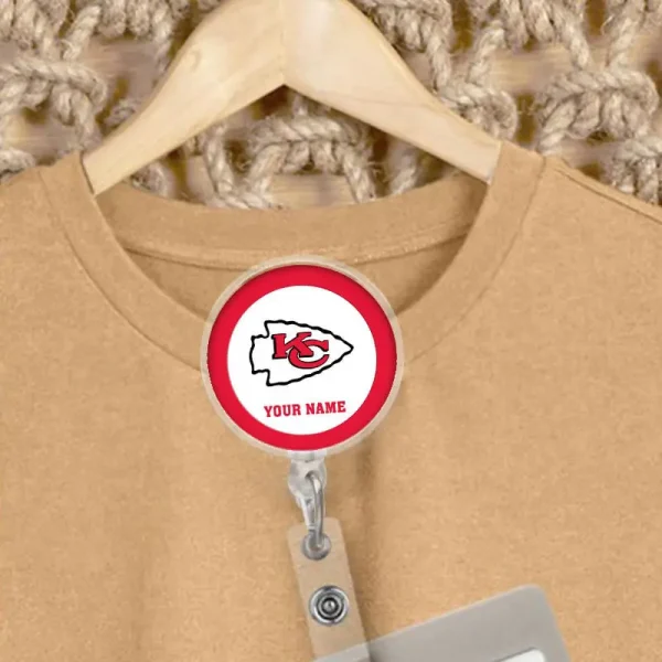 Kansas City Chiefs Football Badge Reel Personalized Name Gift For Fans SPTBADGEREEL005 - Image 4