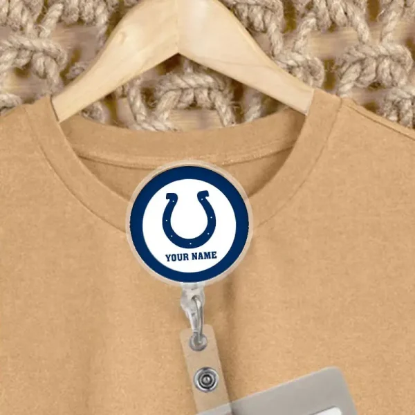 Indianapolis Colts Football Badge Reel Personalized Name Gift For Fans SPTBADGEREEL006 - Image 4