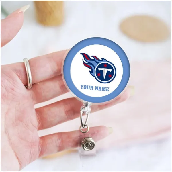 Tennessee Titans Football Badge Reel Personalized Name Gift For Fans SPTBADGEREEL009 - Image 3