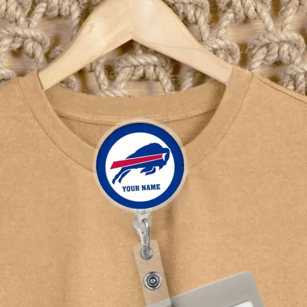 Buffalo Bills Football Badge Reel Personalized Name Gift For Fans SPTBADGEREEL010 - Image 4
