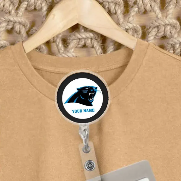 Carolina Panthers Football Badge Reel Personalized Name Gift For Fans SPTBADGEREEL011 - Image 4