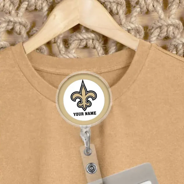 New Orleans Saints Football Badge Reel Personalized Name Gift For Fans SPTBADGEREEL014 - Image 4