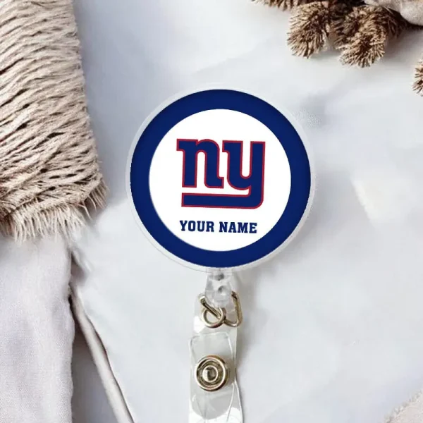 New York Giants Football Badge Reel Personalized Name Gift For Fans SPTBADGEREEL019 - Image 2