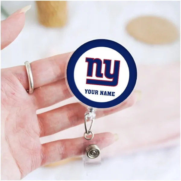 New York Giants Football Badge Reel Personalized Name Gift For Fans SPTBADGEREEL019 - Image 3
