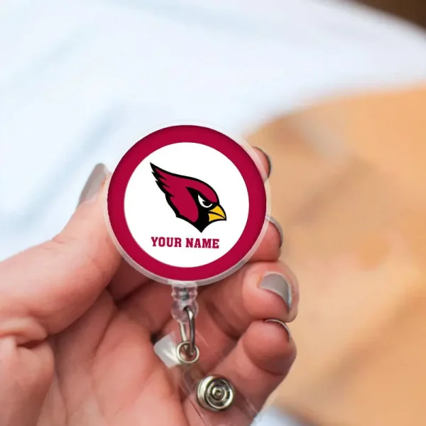 Arizona Cardinals Football Badge Reel Personalized Name Gift For Fans SPTBADGEREEL020