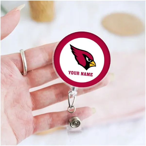 Arizona Cardinals Football Badge Reel Personalized Name Gift For Fans SPTBADGEREEL020 - Image 3