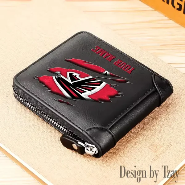 Atlanta Falcons Leather Men's Zipper Wallet Trending 2025 SPTLMZWALLET002 - Image 5