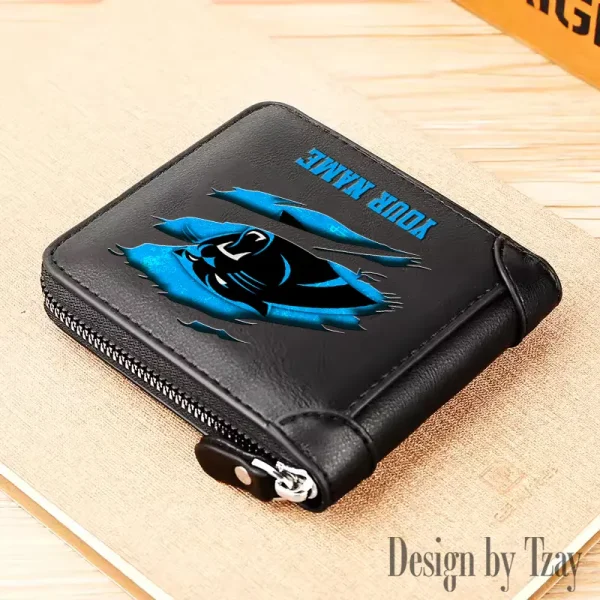 Carolina Panthers Leather Men's Zipper Wallet Trending 2025 SPTLMZWALLET005