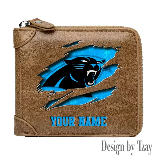 Carolina Panthers Leather Men's Zipper Wallet Trending 2025 SPTLMZWALLET005 - Image 5