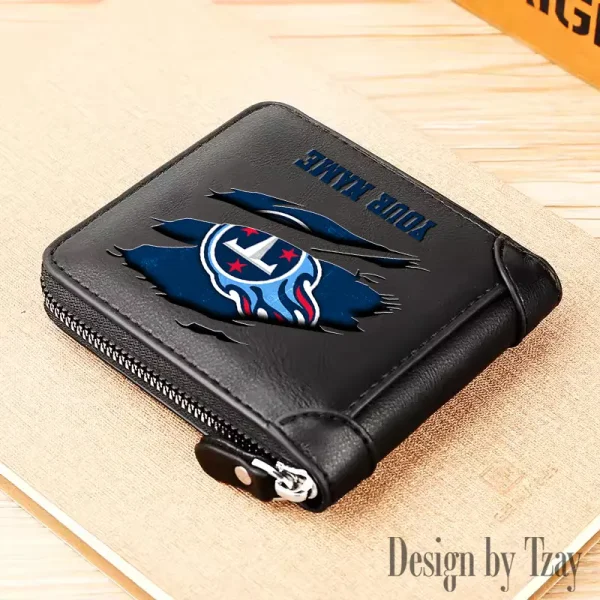 Tennessee Titans Leather Men's Zipper Wallet Trending 2025 SPTLMZWALLET031 - Image 5
