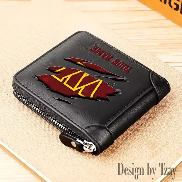 Washington Commanders Leather Men's Zipper Wallet Trending 2025 SPTLMZWALLET032 - Image 5