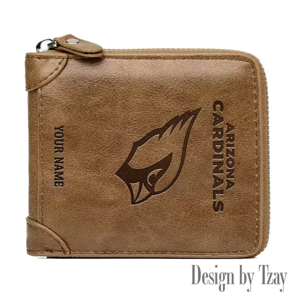 Arizona Cardinals Leather Men's Zipper Wallet Trending 2025 SPTLMZWALLET033 - Image 5