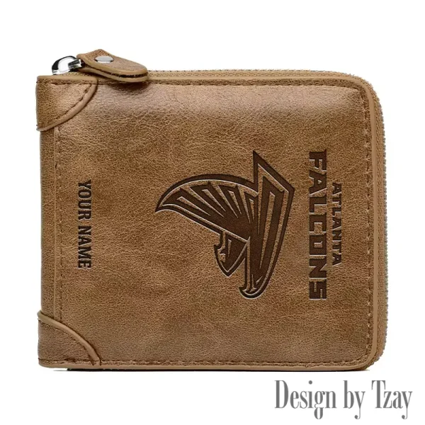 Atlanta Falcons Leather Men's Zipper Wallet Trending 2025 SPTLMZWALLET034