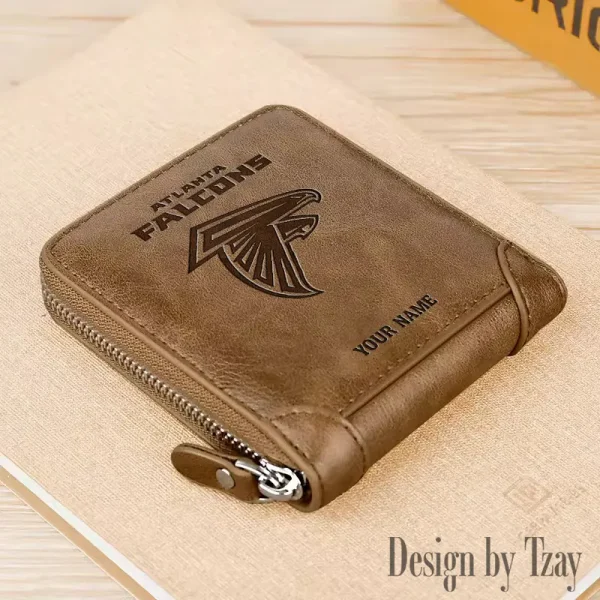 Atlanta Falcons Leather Men's Zipper Wallet Trending 2025 SPTLMZWALLET034 - Image 5