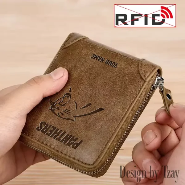 Carolina Panthers Leather Men's Zipper Wallet Trending 2025 SPTLMZWALLET037