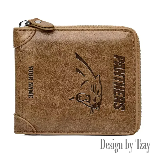 Carolina Panthers Leather Men's Zipper Wallet Trending 2025 SPTLMZWALLET037 - Image 2