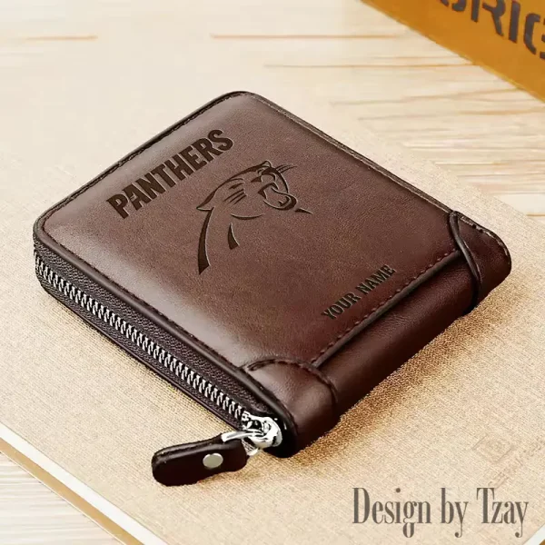 Carolina Panthers Leather Men's Zipper Wallet Trending 2025 SPTLMZWALLET037 - Image 5
