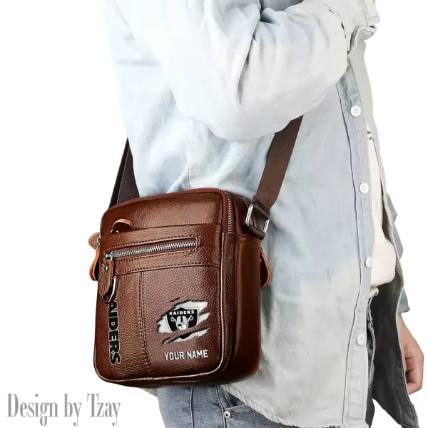 Las Vegas Raiders Men's Fashion Shoulder Bag Trending 2025 SPTMFSB017 - Image 3
