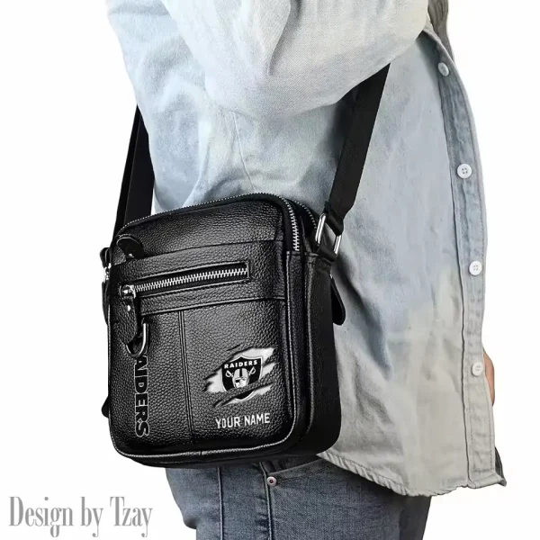Las Vegas Raiders Men's Fashion Shoulder Bag Trending 2025 SPTMFSB017 - Image 4