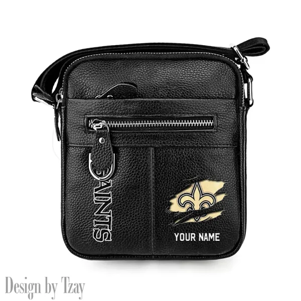 New Orleans Saints Men's Fashion Shoulder Bag Trending 2025 SPTMFSB023 - Image 2