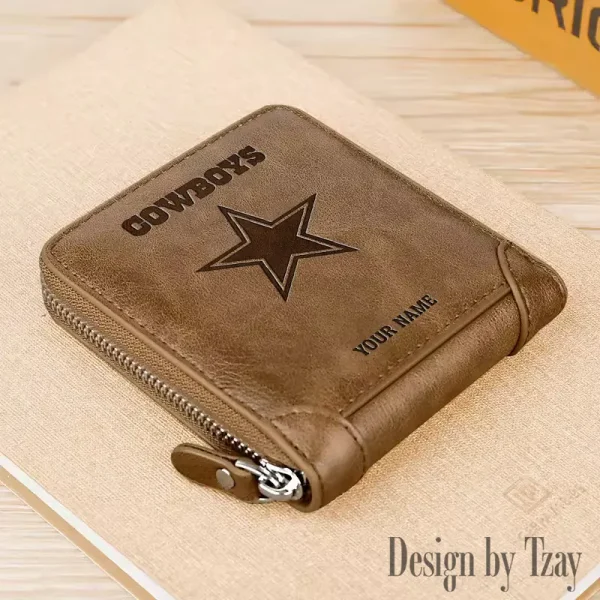 Dallas Cowboys Leather Men's Zipper Wallet Trending 2025 SPTLMZWALLET041