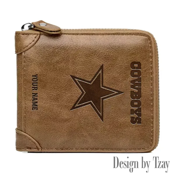 Dallas Cowboys Leather Men's Zipper Wallet Trending 2025 SPTLMZWALLET041 - Image 5
