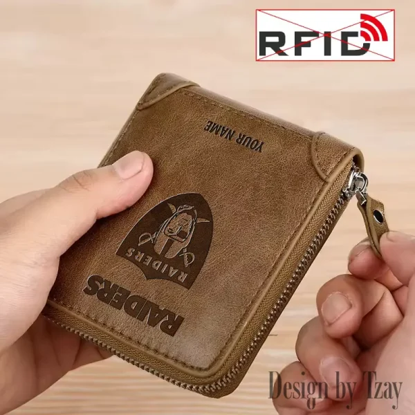 Las Vegas Raiders Leather Men's Zipper Wallet Trending 2025 SPTLMZWALLET049