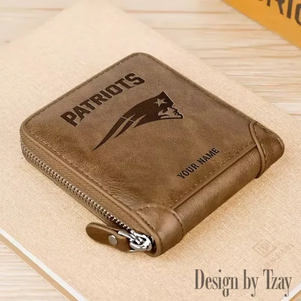 New England Patriots Leather Men's Zipper Wallet Trending 2025 SPTLMZWALLET054 - Image 4