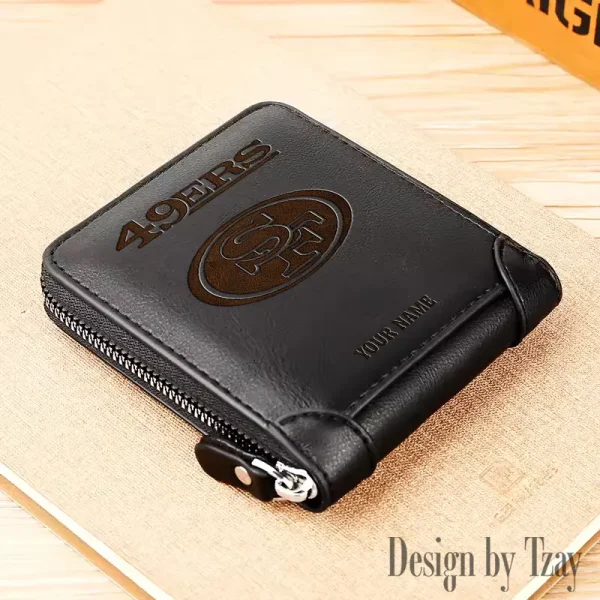 San Francisco 49ers Leather Men's Zipper Wallet Trending 2025 SPTLMZWALLET060 - Image 3