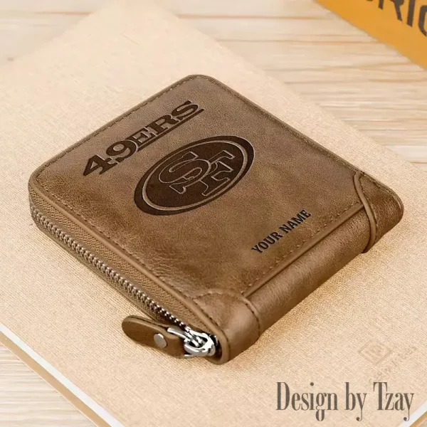 San Francisco 49ers Leather Men's Zipper Wallet Trending 2025 SPTLMZWALLET060 - Image 4
