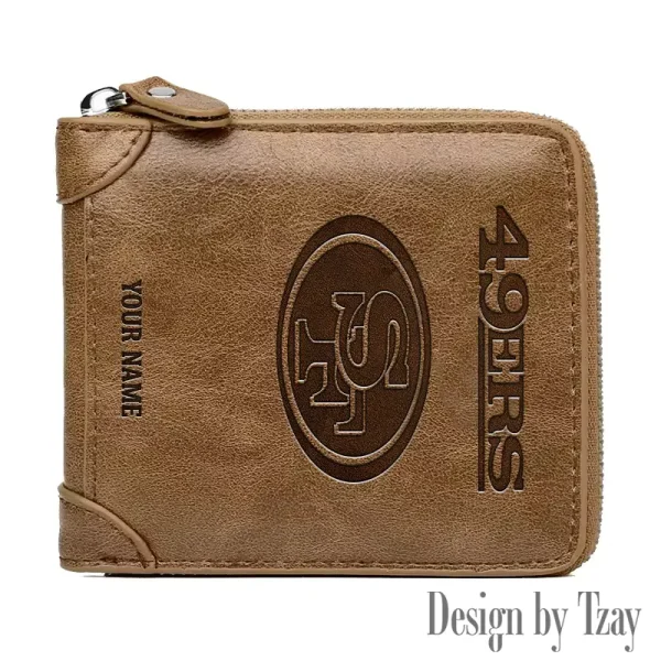 San Francisco 49ers Leather Men's Zipper Wallet Trending 2025 SPTLMZWALLET060 - Image 5