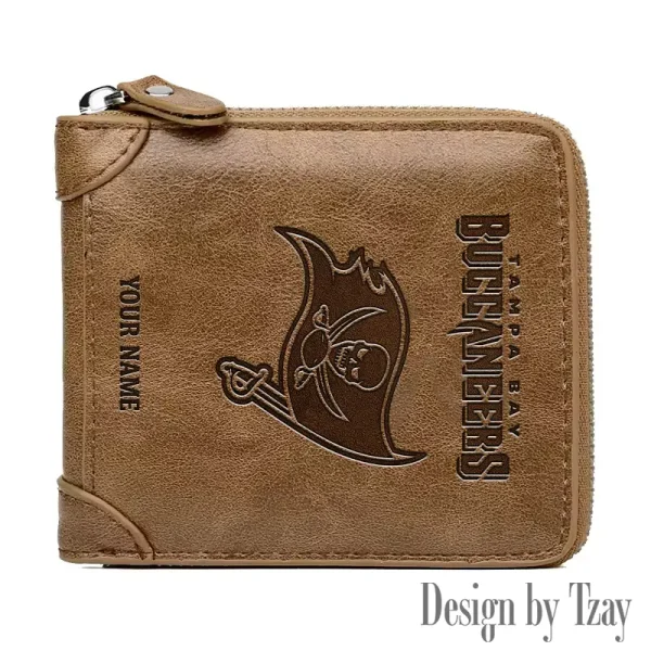 Tampa Bay Buccaneers Leather Men's Zipper Wallet Trending 2025 SPTLMZWALLET062 - Image 4