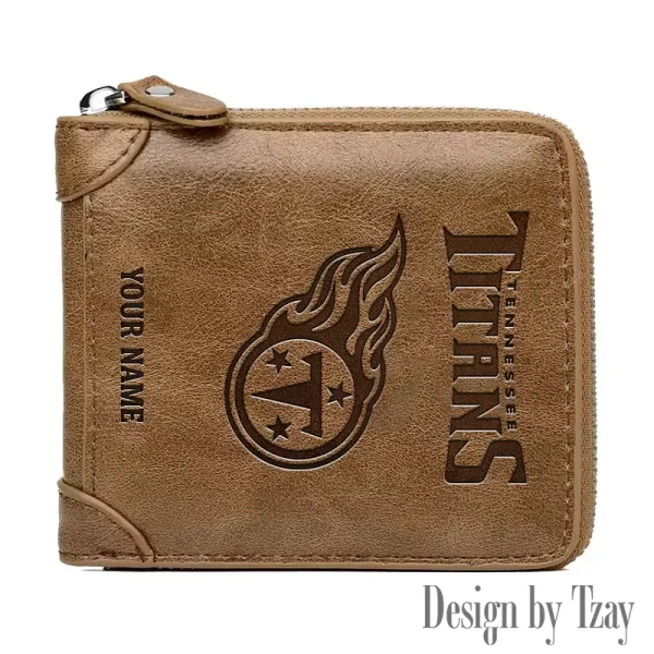 Tennessee Titans Leather Men's Zipper Wallet Trending 2025 SPTLMZWALLET063