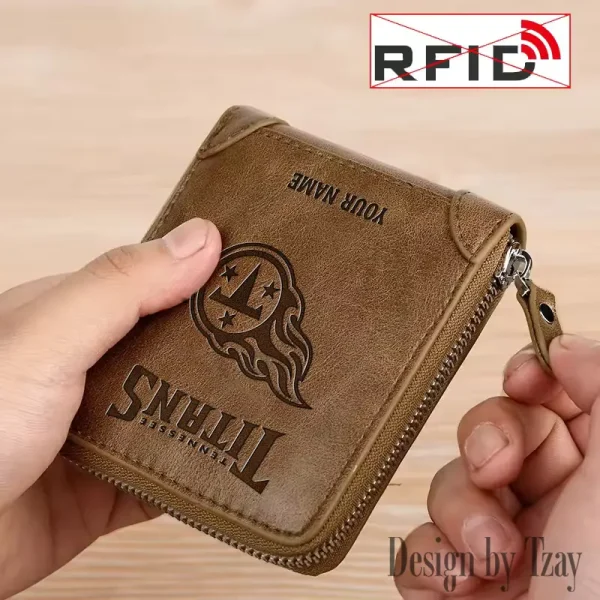 Tennessee Titans Leather Men's Zipper Wallet Trending 2025 SPTLMZWALLET063 - Image 5