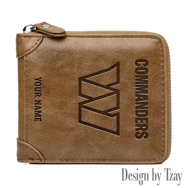 Washington Commanders Leather Men's Zipper Wallet Trending 2025 SPTLMZWALLET064 - Image 5