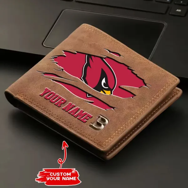 Arizona Cardinals Fashion Light Face Soft Leather Mens Horizontal Multifunctional Wallet SPTMLFSW001 - Image 2