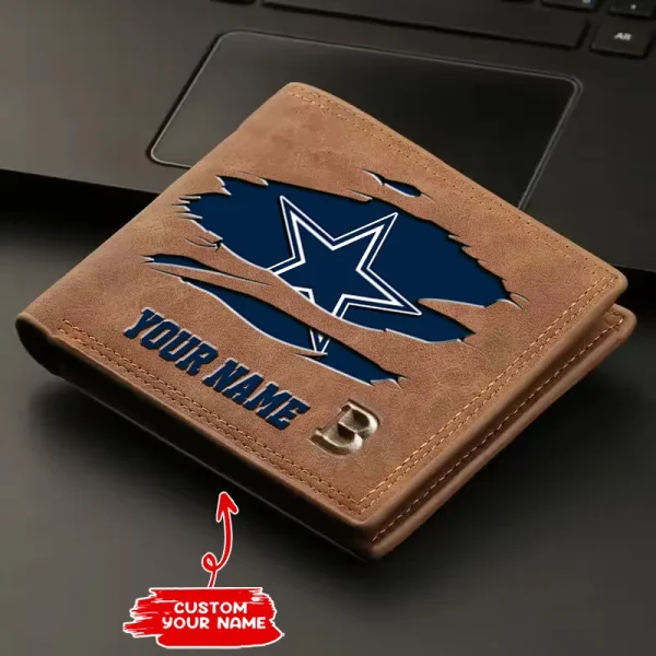 Dallas Cowboys Fashion Light Face Soft Leather Mens Horizontal Multifunctional Wallet SPTMLFSW009 - Image 2