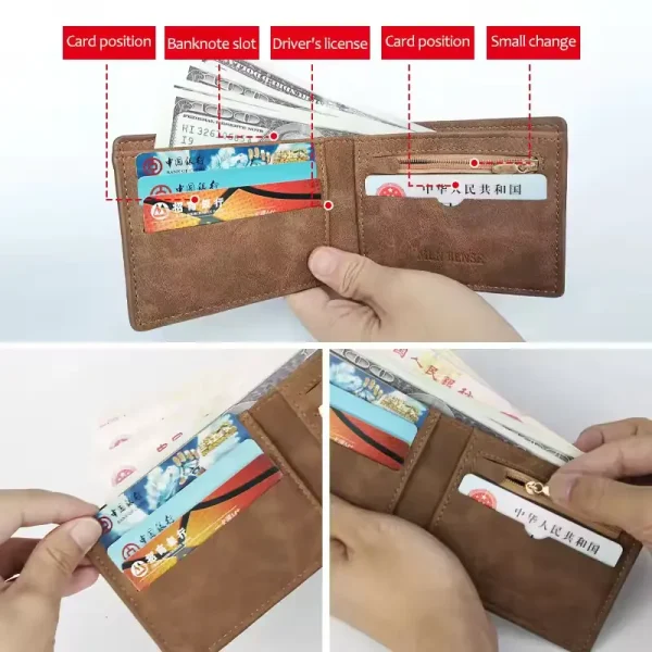 San Francisco 49ers Fashion Light Face Soft Leather Mens Horizontal Multifunctional Wallet SPTMLFSW028 - Image 3
