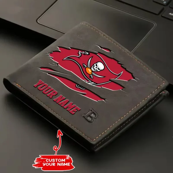 Tampa Bay Buccaneers Fashion Light Face Soft Leather Mens Horizontal Multifunctional Wallet SPTMLFSW030