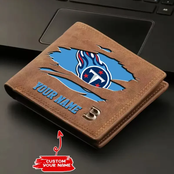 Tennessee Titans Fashion Light Face Soft Leather Mens Horizontal Multifunctional Wallet SPTMLFSW031 - Image 2