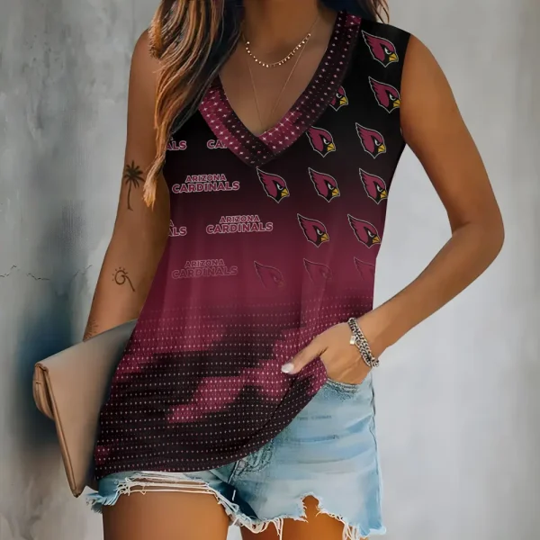 Arizona Cardinals V-neck Women’s Vest T-shirt SPTVNECKWVTS163